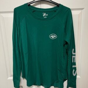 G-III Official NFL New York Jets Green Women's Long Sleeve Tee | Size XL
